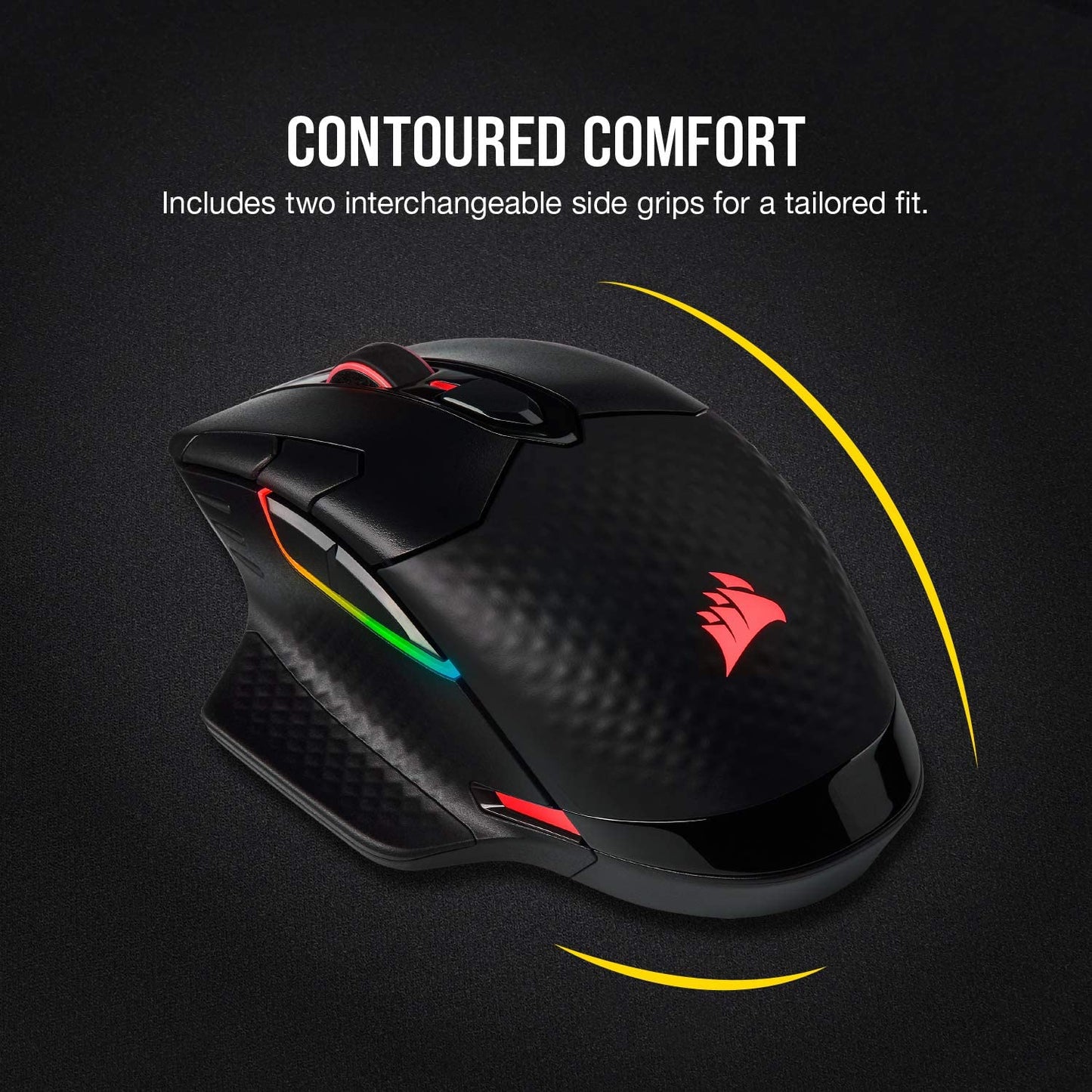 Dark Core RGB Pro, Wireless FPS/MOBA Gaming Optical Mouse with Slipstream Technology, Black, Backlit RGB LED, 18000 DPI, Optical,Ch-9315411-Na